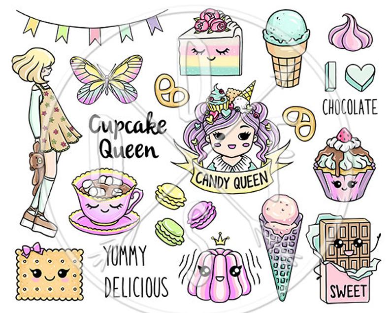 A pastel marshmallow chocolate. Queen clipart candy
