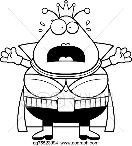 queen clipart scared