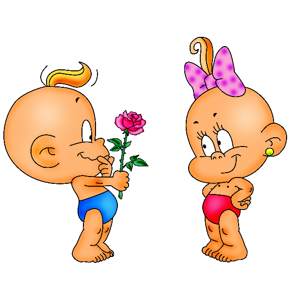 Cute with flowers cartoon. Young clipart hush little baby