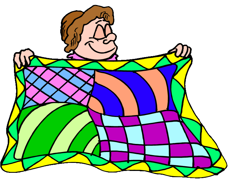 Clipartix . Clipart sleeping bed quilt