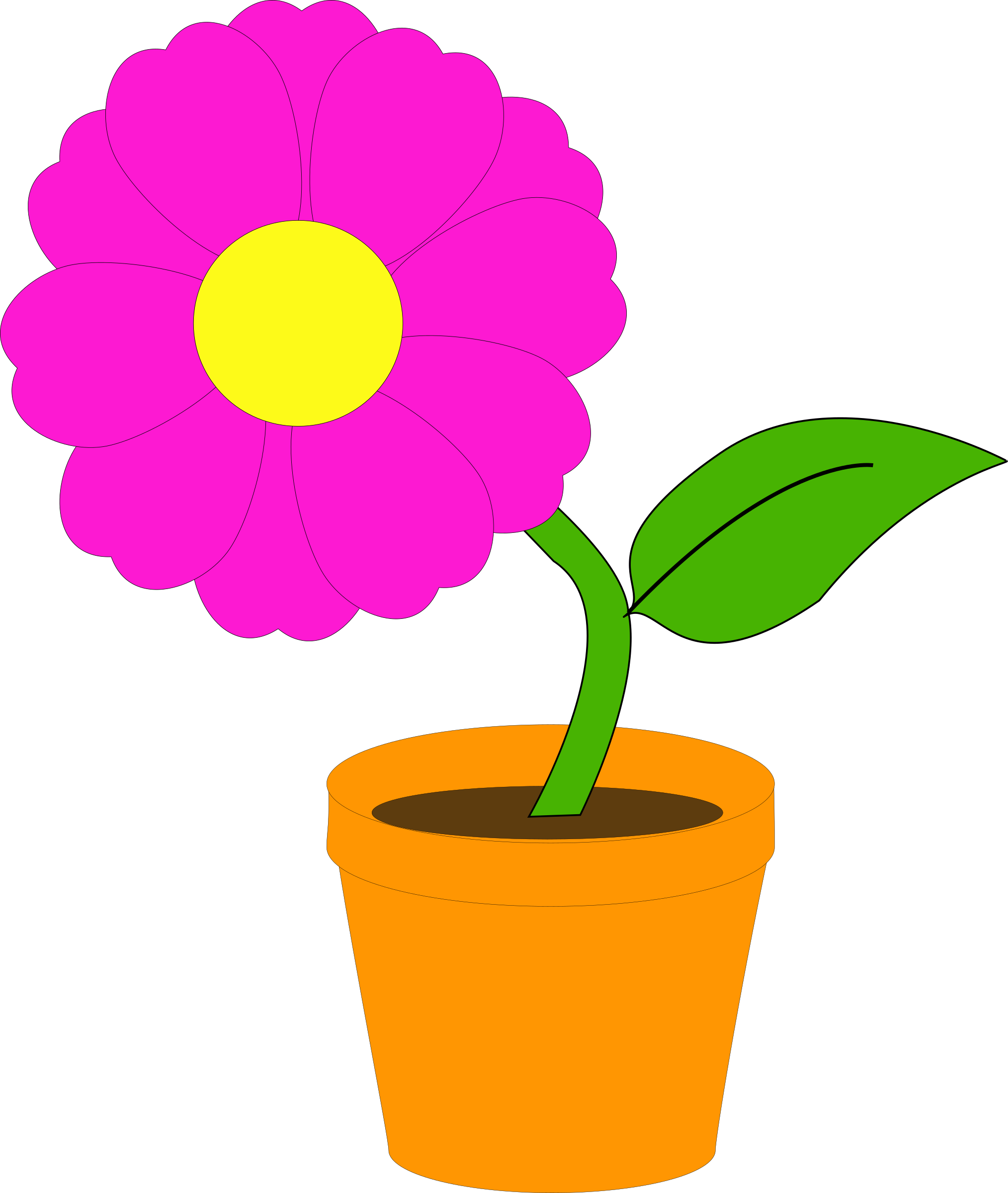 R clipart flower. Flowerandpot daniel ste big