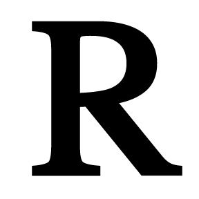 r clipart large letter