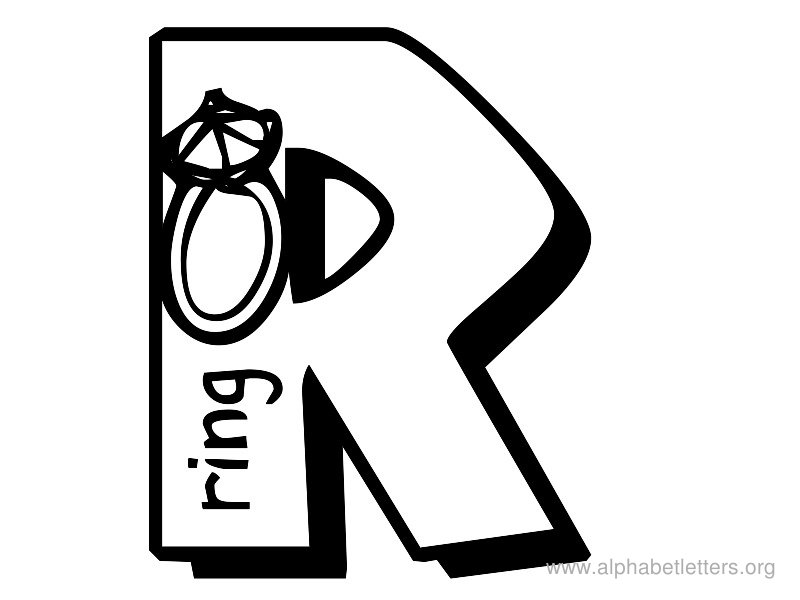 r clipart single alphabet