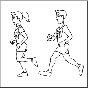 race clipart black and white