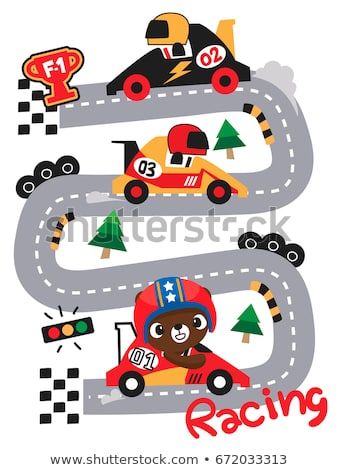 Cute teddy bear cartoon. Race clipart children's