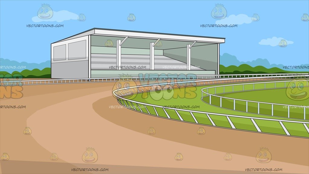Race clipart horse race track. A racing background 