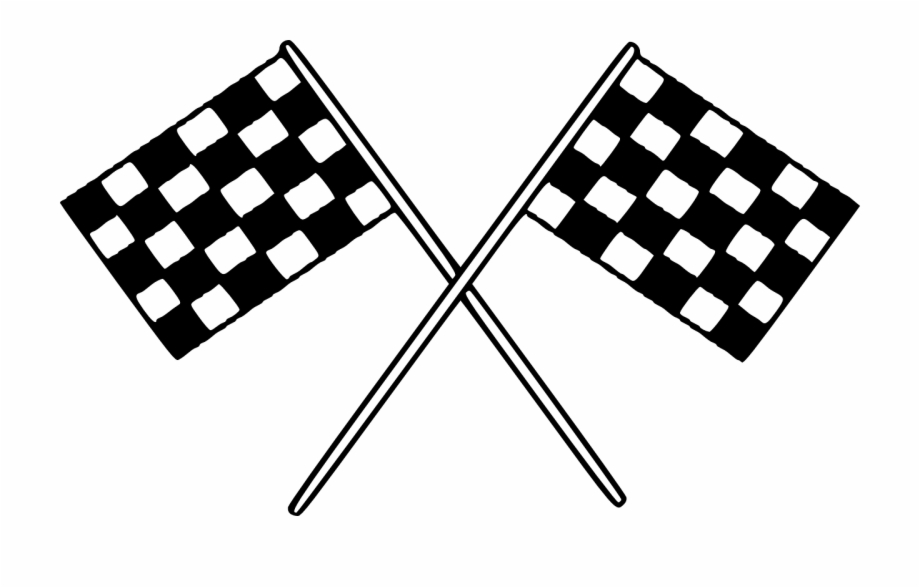 Flags checkered finish racing. Race clipart race flag