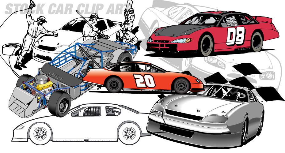 Race clipart stock car. Clip art eskay 