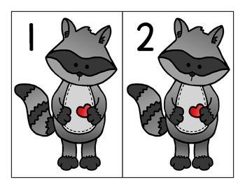 Racoon clipart chester. Raccoon number sets 
