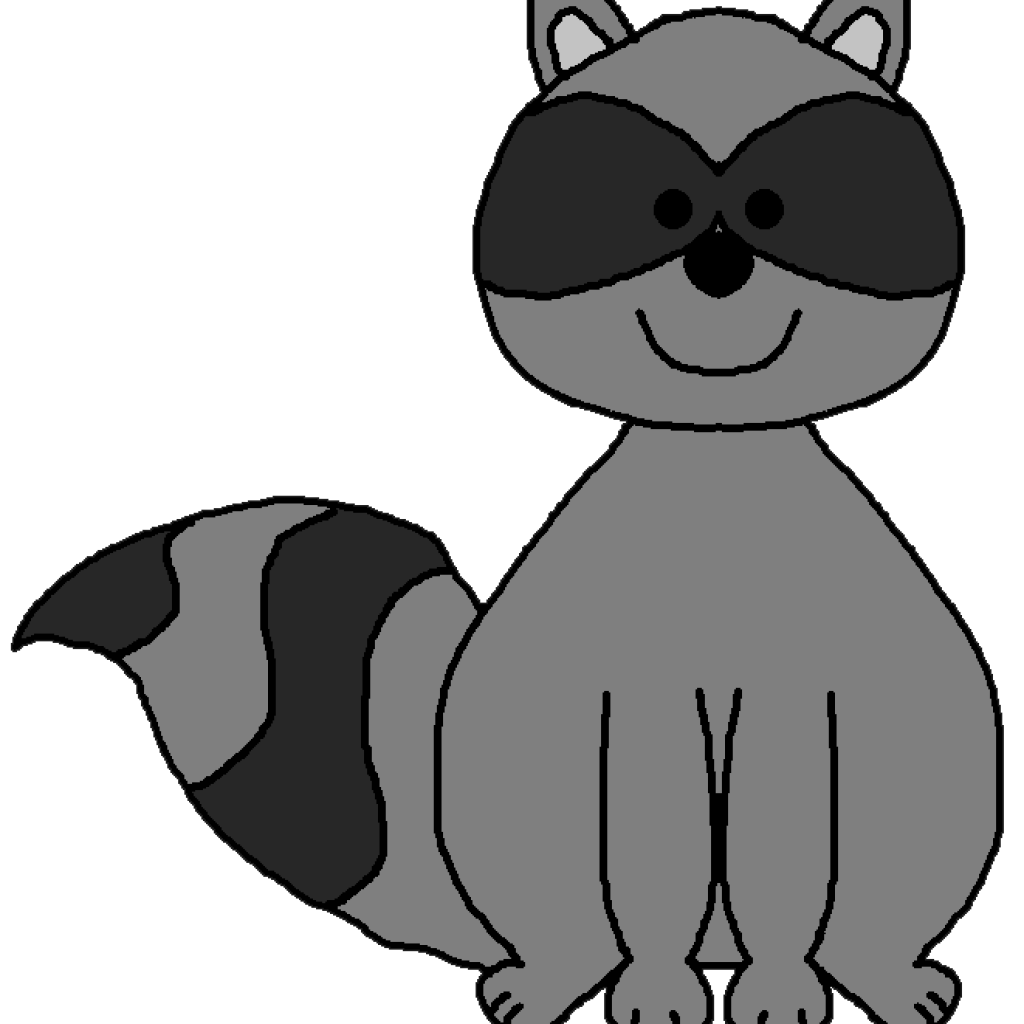 racoon clipart gray