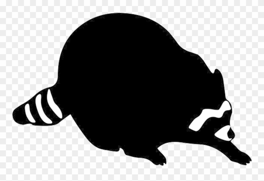 Racoon clipart mammal. Animal silhouette clip art