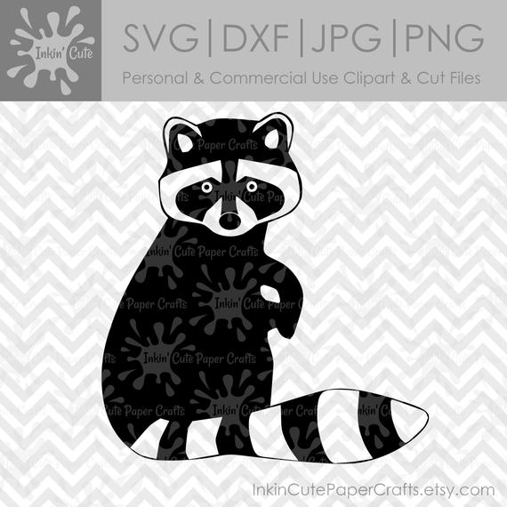 Racoon clipart raccoon. Svg files silhouette clip