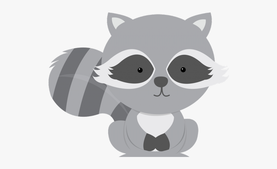 Raccoon baby racoon . Woodland clipart gray fox
