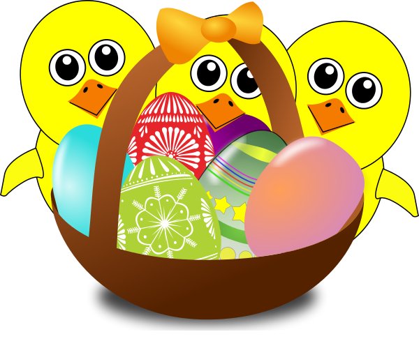 Easter clip art arts. Raffle clipart basket goods