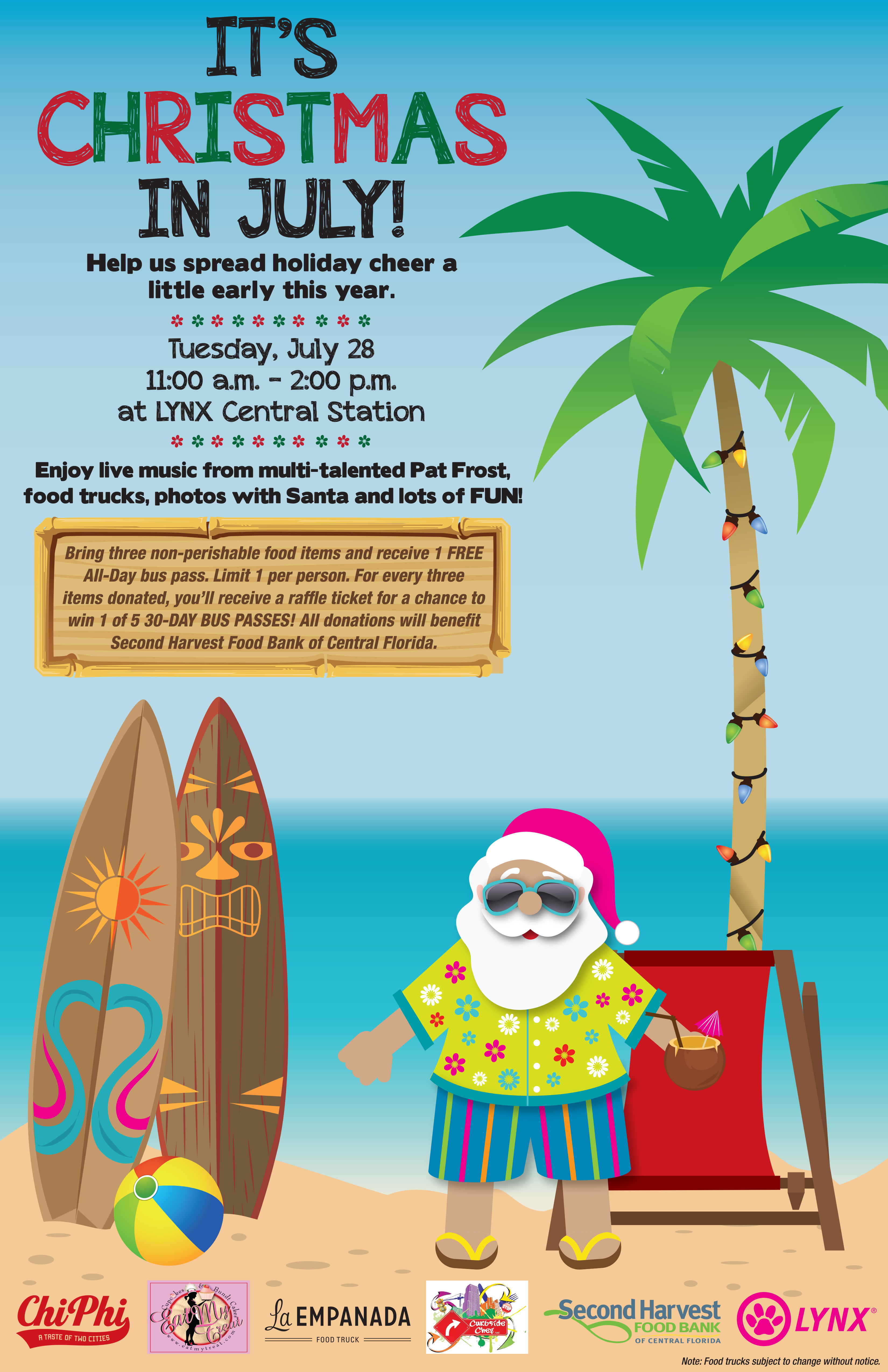 Raffle clipart bus pass. Christmas in july at