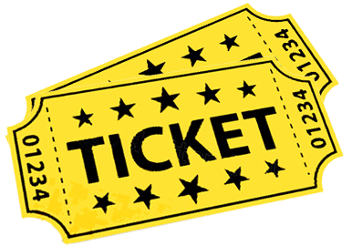 ticket clipart yellow