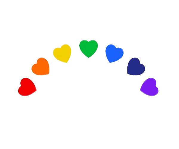 Heart tumblr ftestickers sticker. Rainbow hearts png