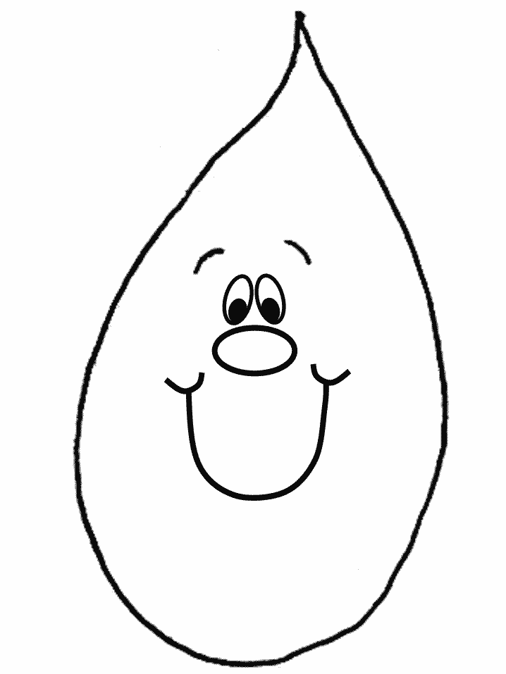 raindrop clipart colouring page