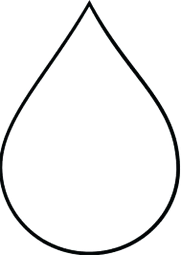 raindrop clipart colouring page