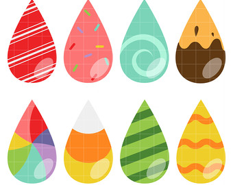 raindrop clipart painted