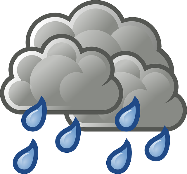 Heavy cloudy rainy drops. Raindrop clipart rain drop