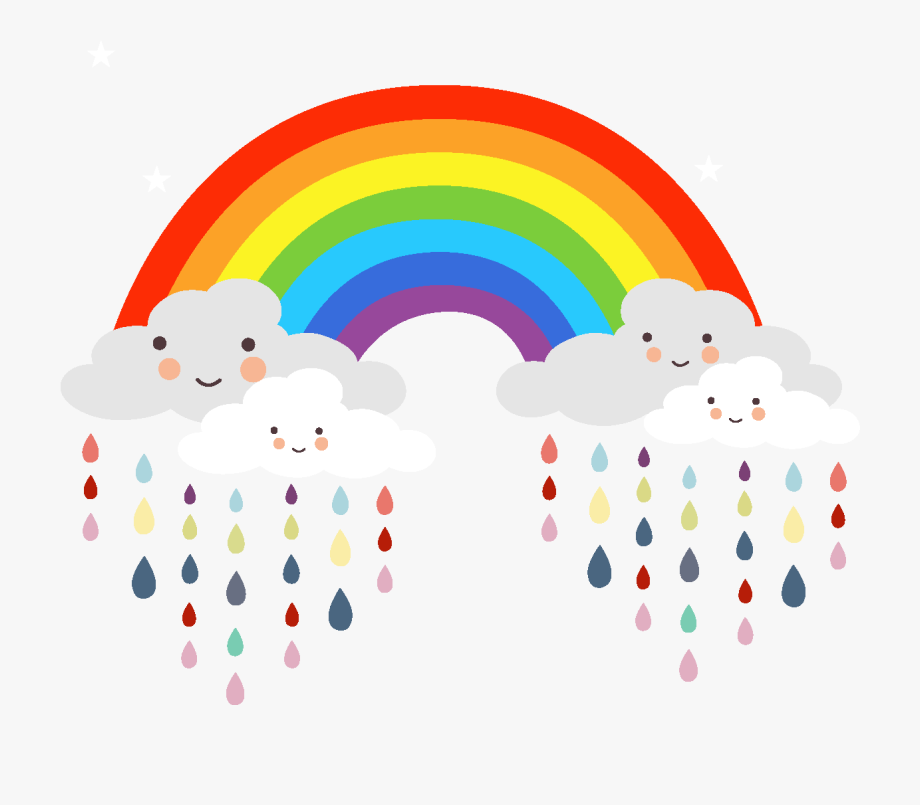 Raindrop clipart rainbow. Raindrops arcoiris y sus