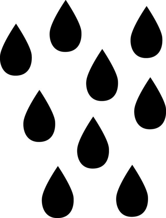 raindrop clipart silhouette
