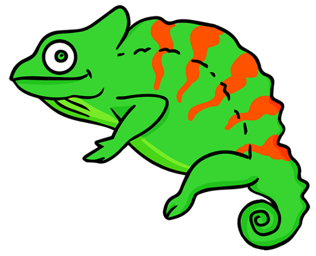 rainforest clipart chameleon