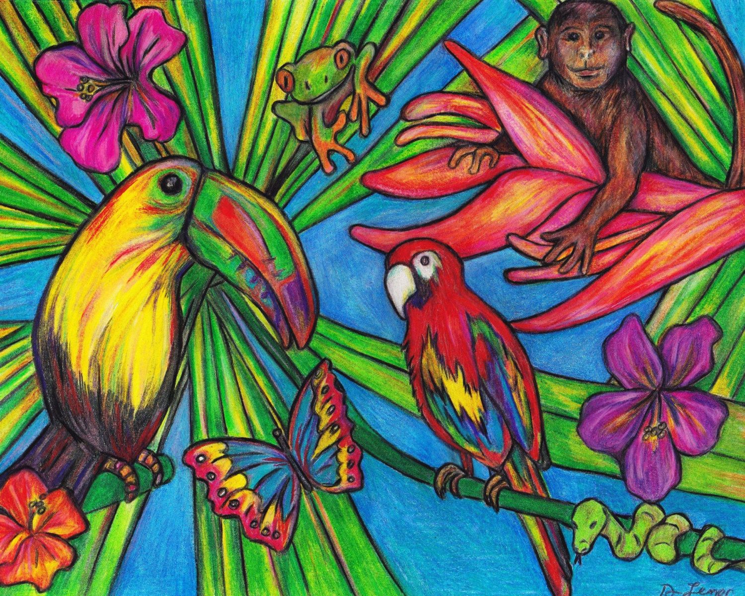 rainforest clipart painting ks2