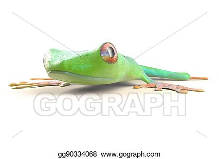 Stock illustrations tree frog. Rainforest clipart red eyed