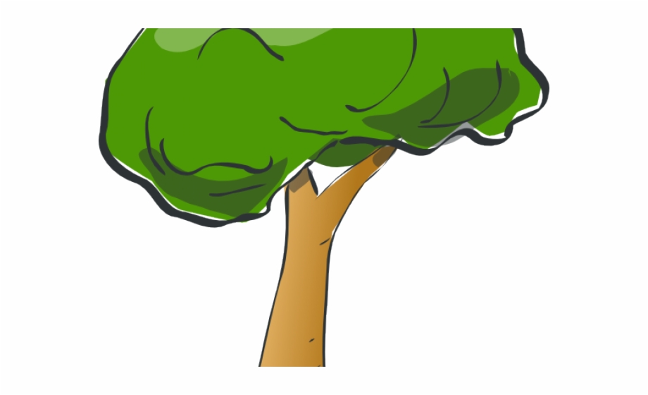 Jungle tree family template. Rainforest clipart simple cartoon