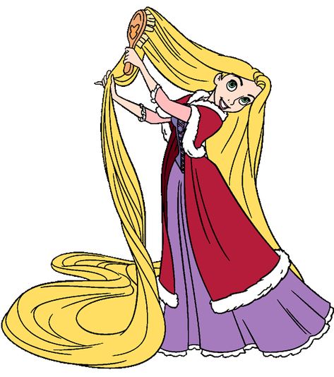 Rapunzel clipart christmas. Disney princess 
