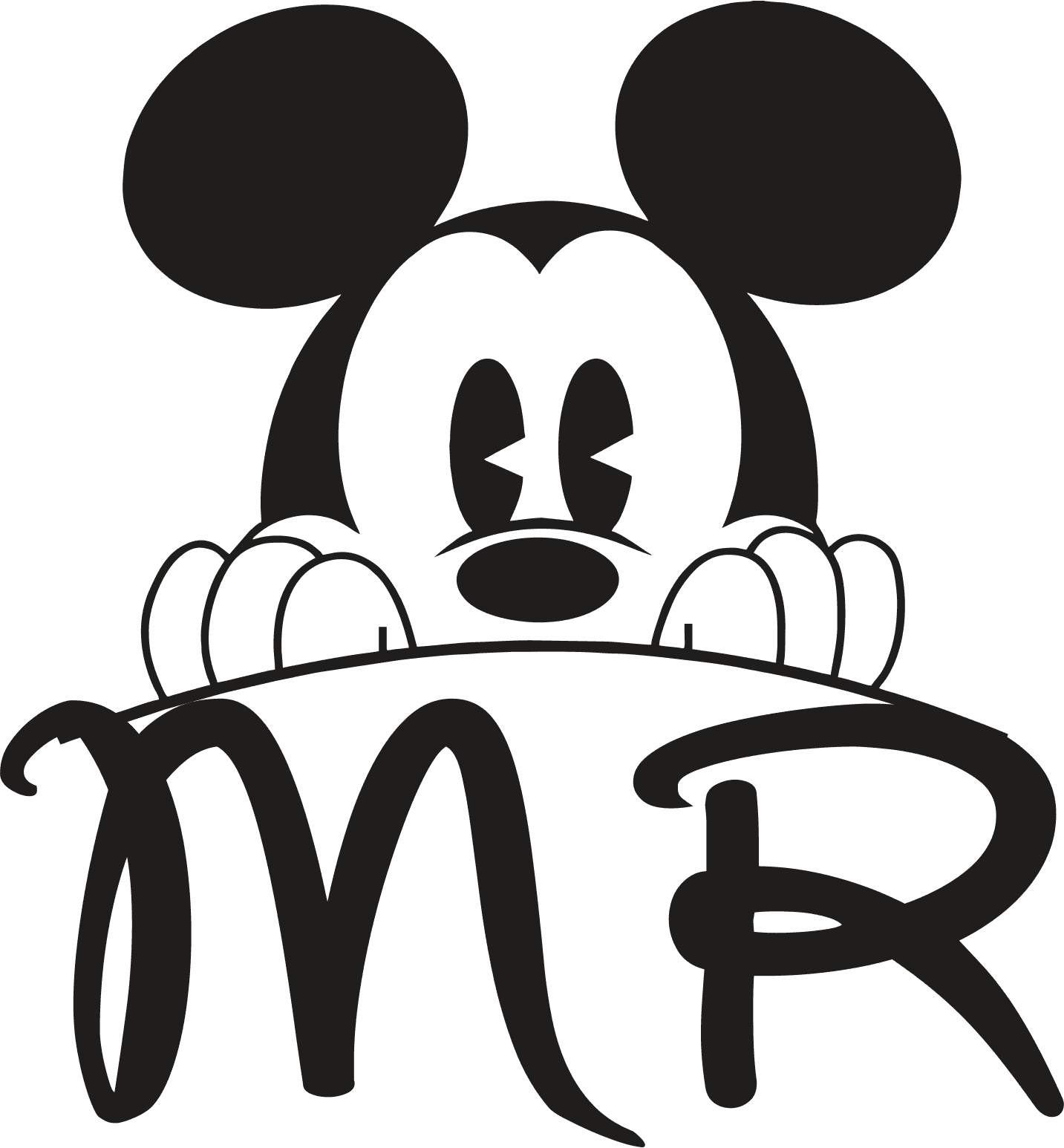 Rapunzel clipart line. Mickey mouse minnie drawing