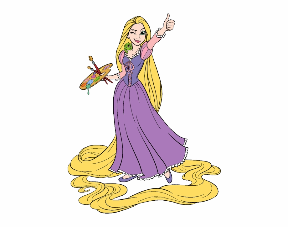 rapunzel clipart paint brush