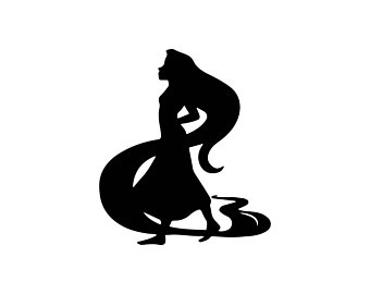 rapunzel clipart silhouette