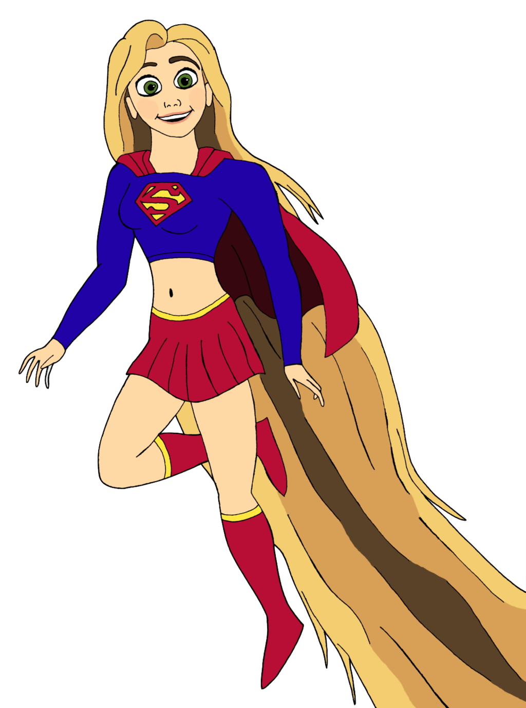 Image as supergirl by. Rapunzel clipart wiki