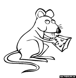 rat clipart coloring