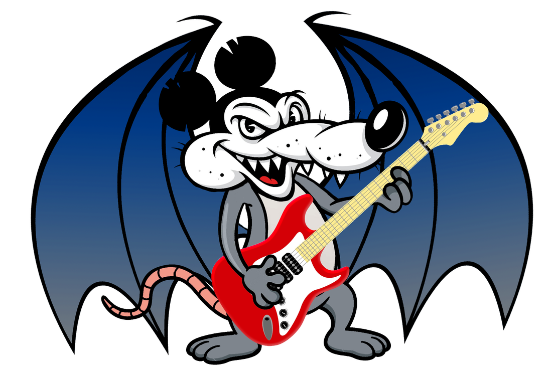 Bat blue home . Rat clipart mascot