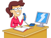 office clipart receptionist