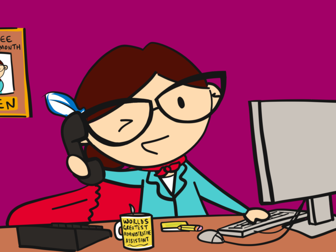 receptionist clipart administrative work