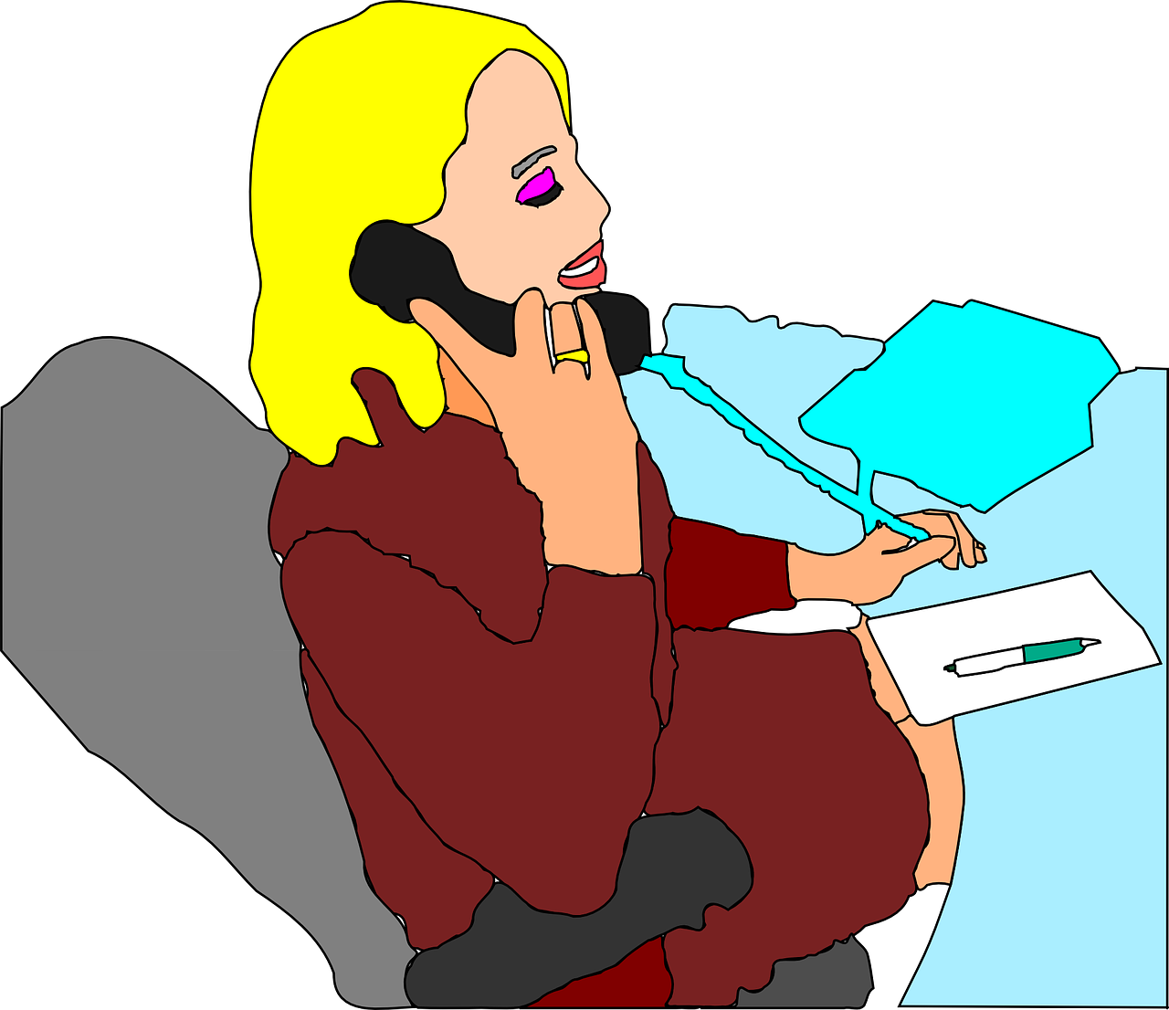receptionist clipart airport