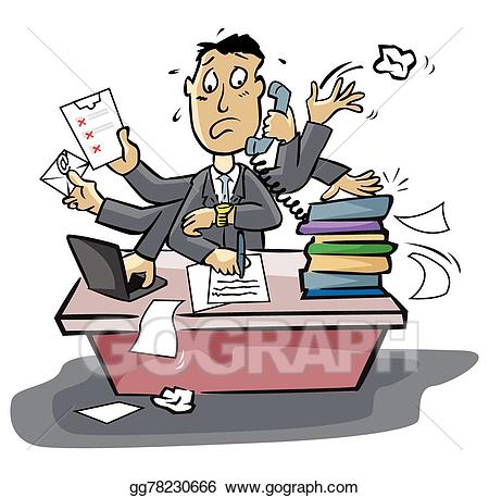 receptionist clipart busy