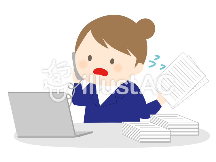 Receptionist clipart busy lady. A free cliparts illustac