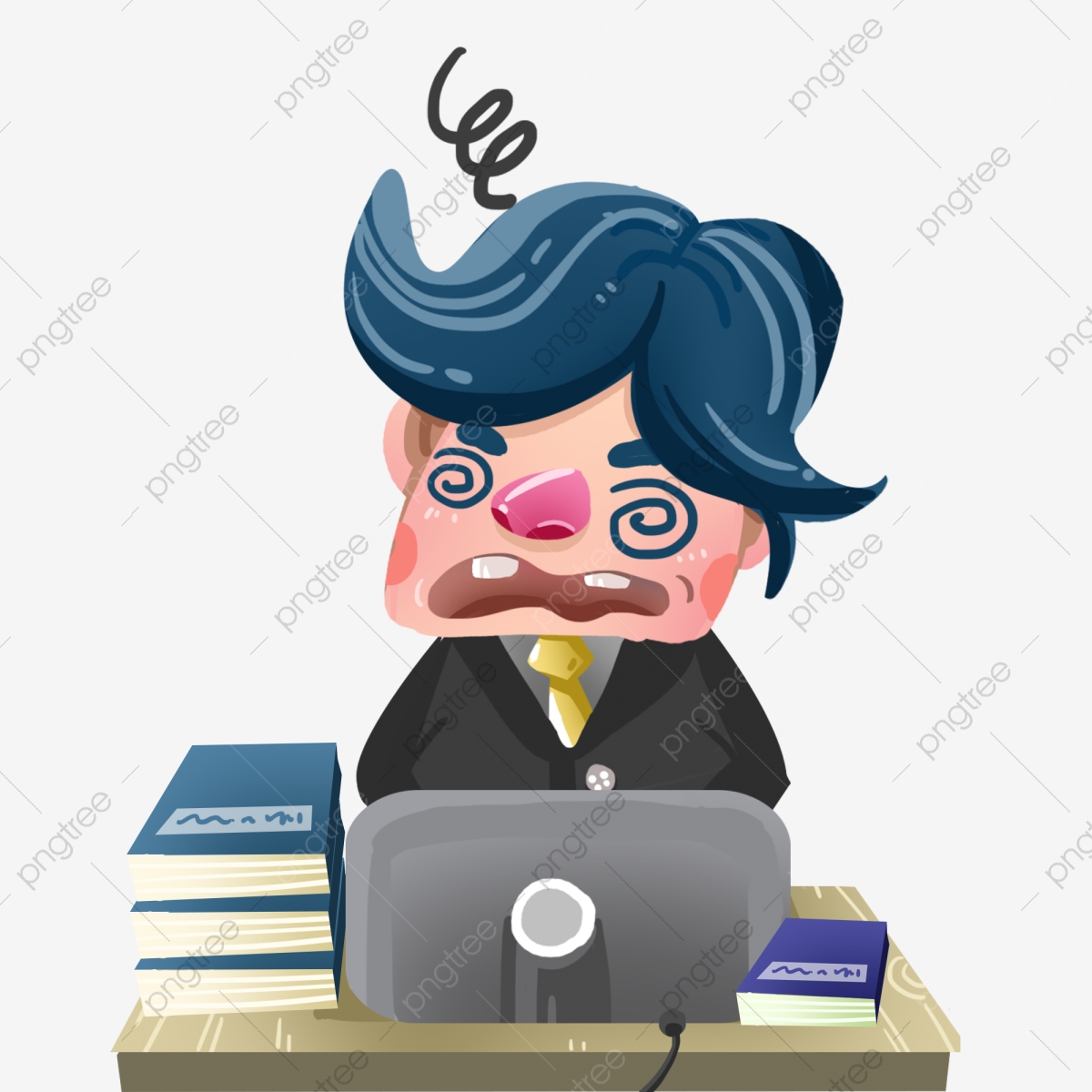 receptionist clipart busy man