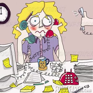 receptionist clipart busy office worker