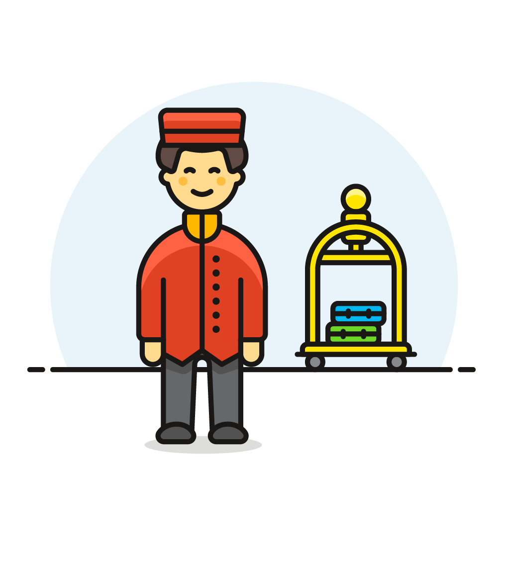 receptionist clipart computer job