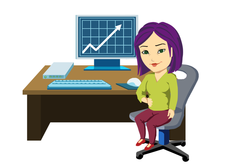 receptionist clipart computer job