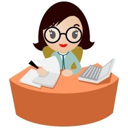 receptionist clipart happy