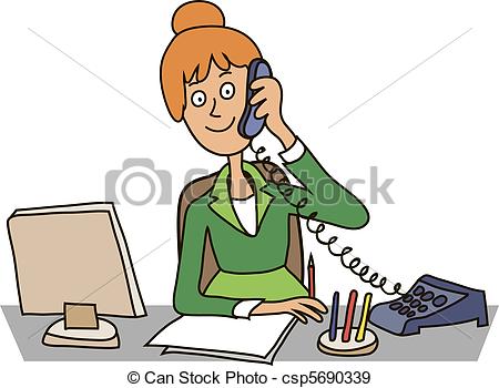 receptionist clipart happy
