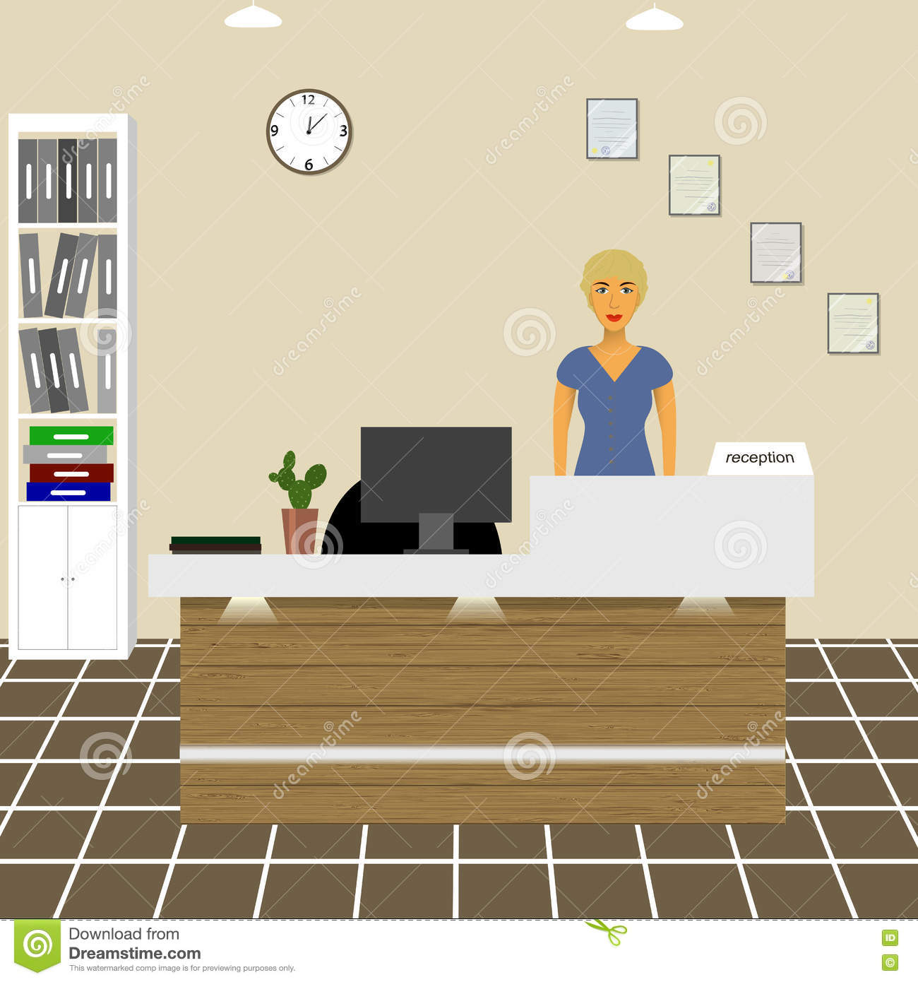 receptionist clipart hospital